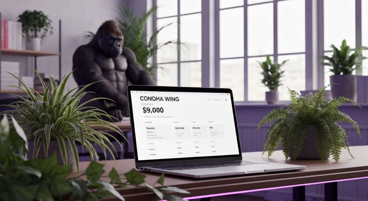 conoha wing 使用料金確認画面