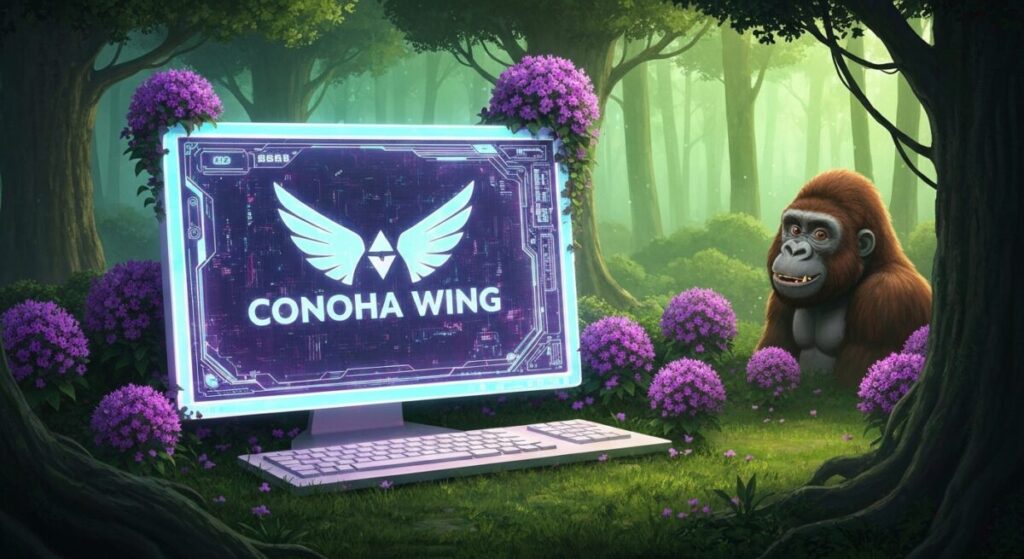 Conoha wingを開いたPC画面