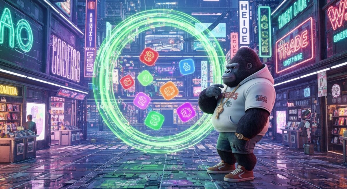 ムームードメイン移管の取引やサービス切り替えをイメージした未来的な図