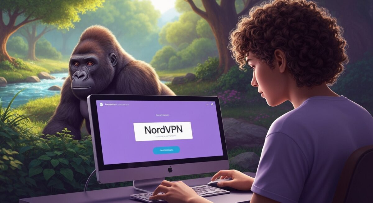nordvpn 解約手続きを調べる川辺のパソコン利用者