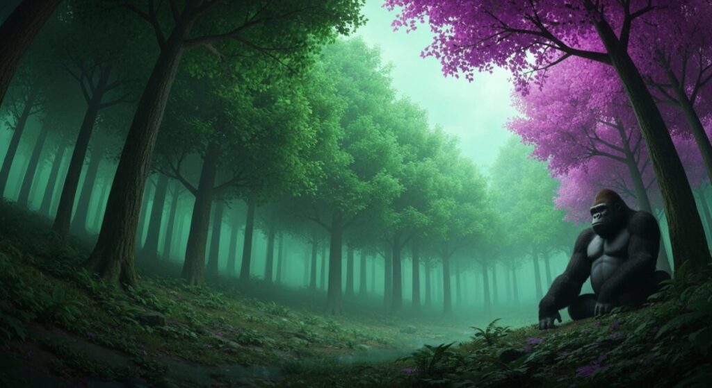 NordVPN遅い時の幻想的な森の静寂な風景