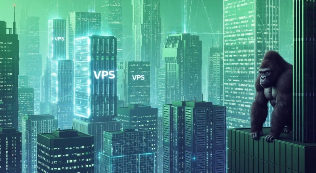 幻想的な大都市とシンVPS