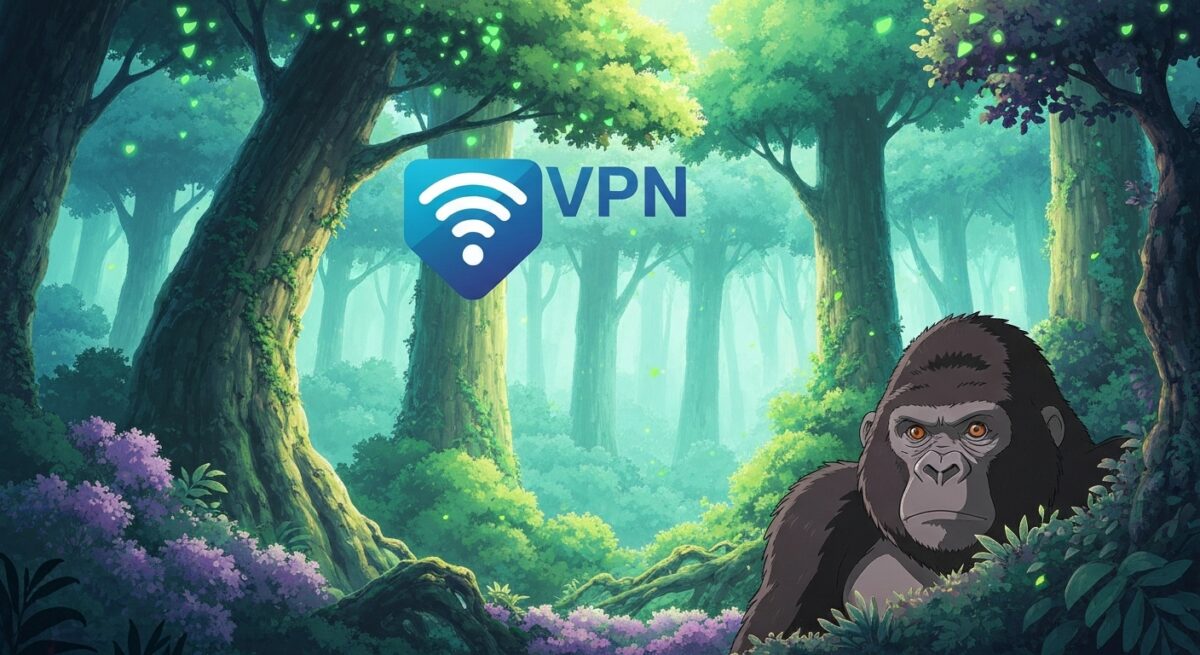 VPNのアイコンがあるジブリの世界