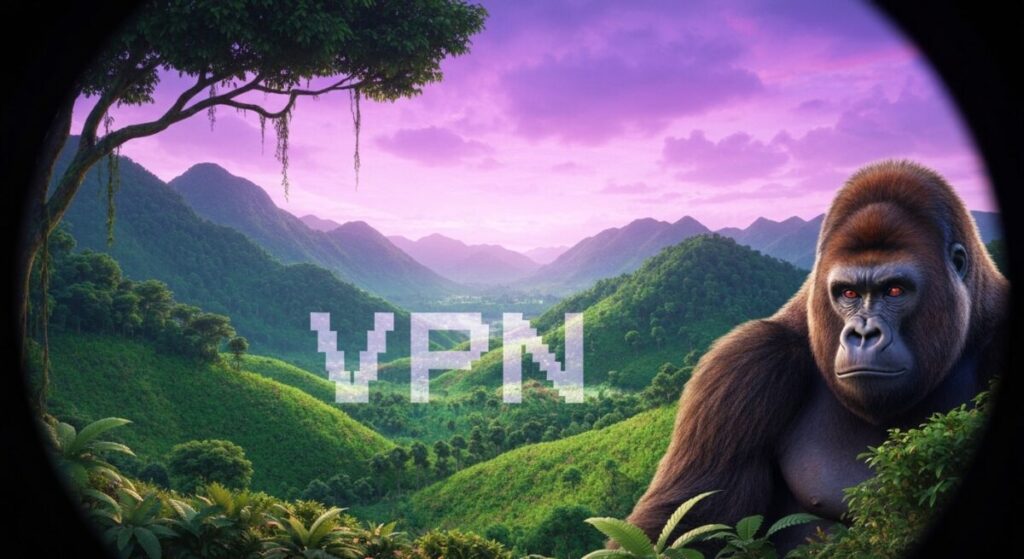 マレーシアの自然とVPNの文字