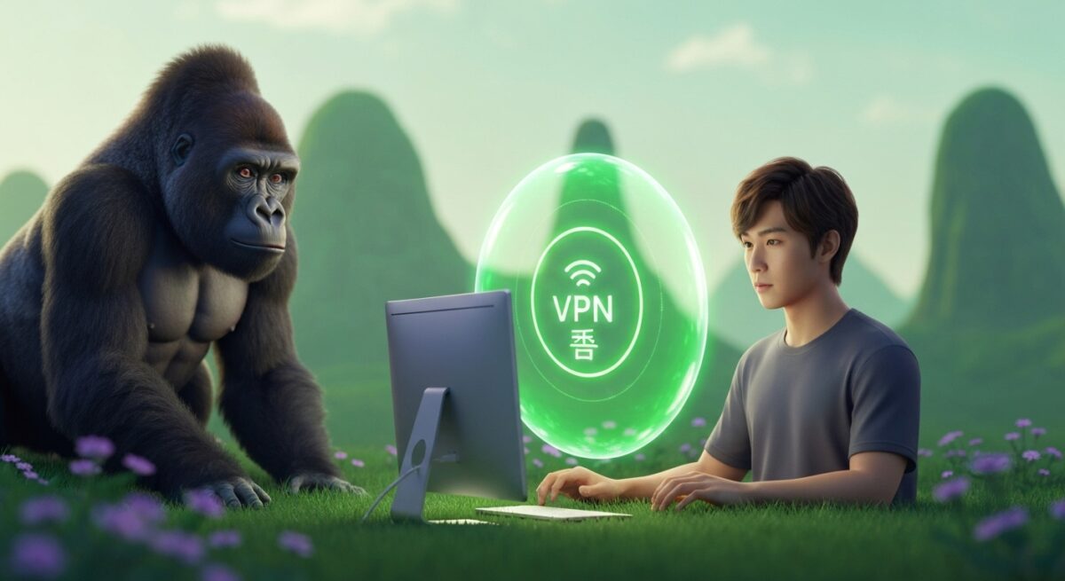 PCの前にVPNの文字が飛び出ている