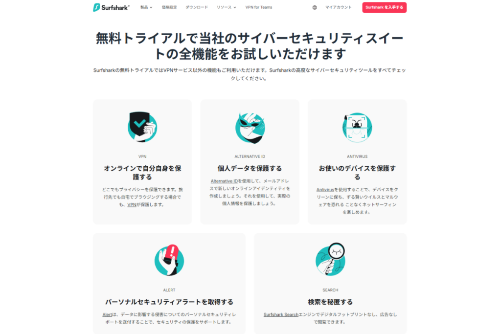 Surfsharkセキュリティ性能一覧